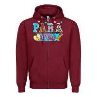 Burgundy para crew Zipper Hoodie - Zillion Design Studio