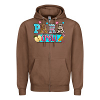 Chestnut para crew Zipper Hoodie - Zillion Design Studio