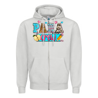Dove Grey para crew Zipper Hoodie - Zillion Design Studio