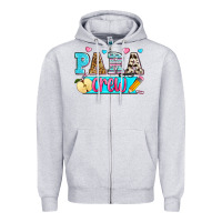 Heather Grey para crew Zipper Hoodie - Zillion Design Studio