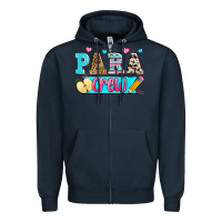 Navy para crew Zipper Hoodie - Zillion Design Studio