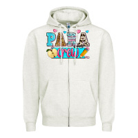 Oatmeal Heather para crew Zipper Hoodie - Zillion Design Studio