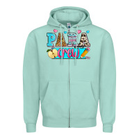 Seafoam para crew Zipper Hoodie - Zillion Design Studio