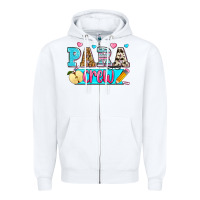 White para crew Zipper Hoodie - Zillion Design Studio