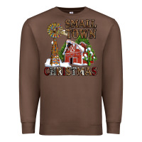 Chestnut small town christmas with barn and cactus Premium Sweatshirt - AdoDesignShop