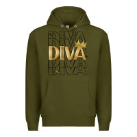 Army Green diva Premium Hoodie - MaliasSmallBusiness