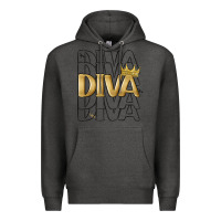 Charcoal Heather diva Premium Hoodie - MaliasSmallBusiness