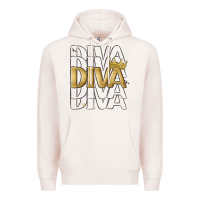 Pale Pink diva Premium Hoodie - MaliasSmallBusiness