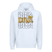 White diva Premium Hoodie - MaliasSmallBusiness