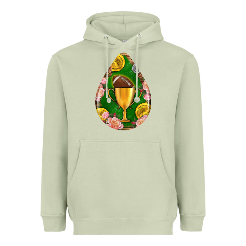 American Football And Western Roses Teardrop Heavyweight Hoodie by BundleAndBundleShop | Teevron
