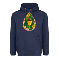Navy american football and western roses teardrop Heavyweight Hoodie - BundleAndBundleShop