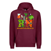 Burgundy registered nurse juneteenth Premium Hoodie - AdoDesignShop