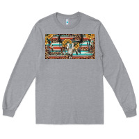 Heather Grey Boho bull skull and serape Long Sleeve Tee - RanaPortraitStore