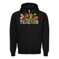 Black p.e. teacher Zipper Hoodie - Zillion Design Studio