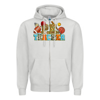 Dove Grey p.e. teacher Zipper Hoodie - Zillion Design Studio