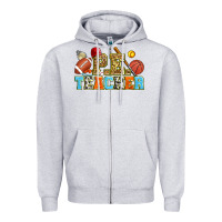 Heather Grey p.e. teacher Zipper Hoodie - Zillion Design Studio