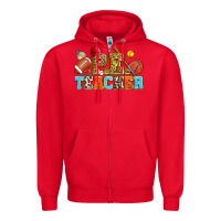 Red p.e. teacher Zipper Hoodie - Zillion Design Studio