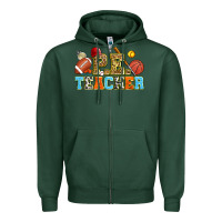 Sports Green p.e. teacher Zipper Hoodie - Zillion Design Studio