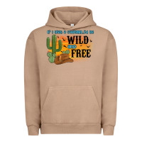 Pigment Burro if i was a cowgirl i d be wild and free Urban Hoodie - MaliasSmallBusiness