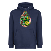 Navy american football and western roses teardrop Heavyweight Hoodie - BundleAndBundleShop