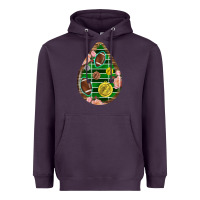 Plum american football and western roses teardrop Heavyweight Hoodie - BundleAndBundleShop
