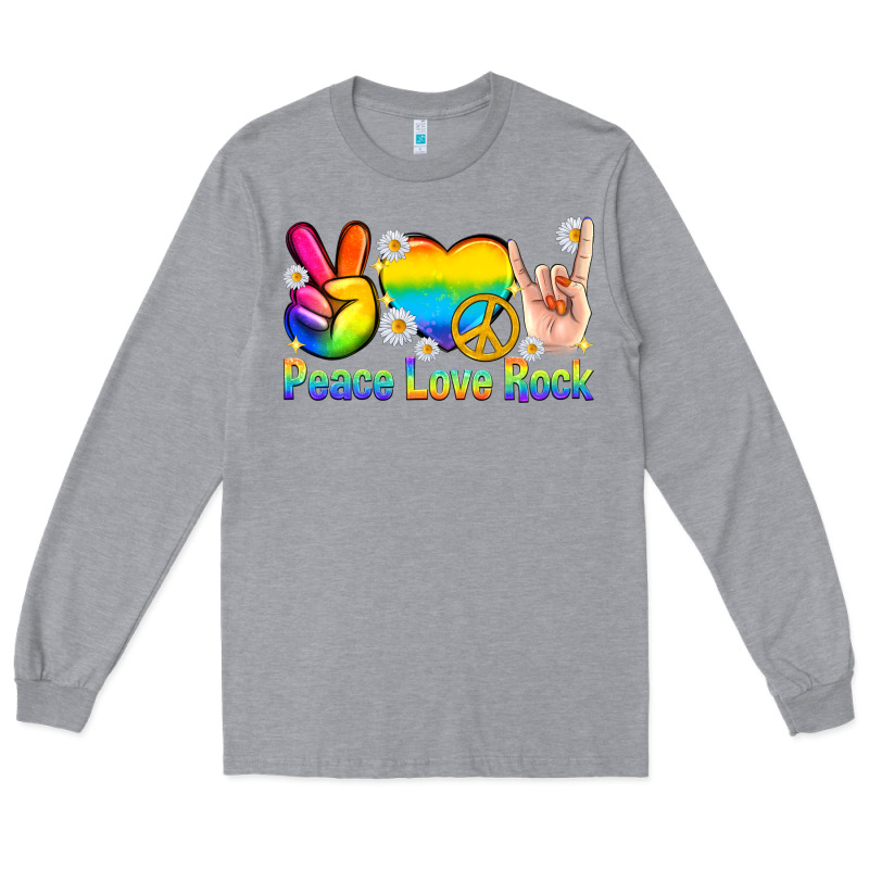 Peace Love Rock Pride Long Sleeve Tee by texasbilliewilder | Teevron