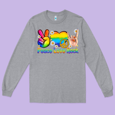 Long Sleeve Tee peace love rock pride