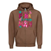 Chestnut I Wear Pink For My Mom with Butterfly Zipper Hoodie - texasbilliewilder