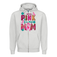 Dove Grey I Wear Pink For My Mom with Butterfly Zipper Hoodie - texasbilliewilder