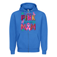 True Royal I Wear Pink For My Mom with Butterfly Zipper Hoodie - texasbilliewilder