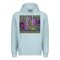 Blue Mist mardi gras fleur de lis Premium Hoodie - MaliasSmallBusiness
