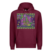 Burgundy mardi gras fleur de lis Premium Hoodie - MaliasSmallBusiness