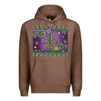Chestnut mardi gras fleur de lis Premium Hoodie - MaliasSmallBusiness