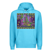 Ocean Blue mardi gras fleur de lis Premium Hoodie - MaliasSmallBusiness