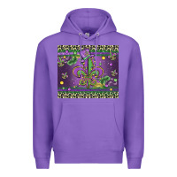 Purple mardi gras fleur de lis Premium Hoodie - MaliasSmallBusiness
