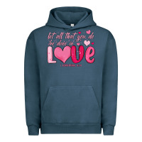 Pigment Midnight Navy let all that you do be done in love Urban Hoodie - MaliasSmallBusiness