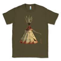 Army Green teepe tipi Classic Tee - FaDigitalArtStudio
