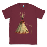 Burgundy teepe tipi Classic Tee - FaDigitalArtStudio