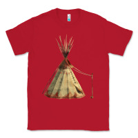 Red teepe tipi Classic Tee - FaDigitalArtStudio