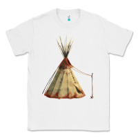 White teepe tipi Classic Tee - FaDigitalArtStudio