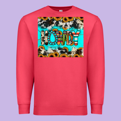 Howdy Premium Sweatshirt Designed By Jahusdesignshop