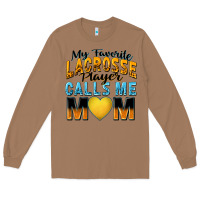 Toasted Coconut my favorite lacrosse player calls me mom Long Sleeve Tee - Zillion Design Studio