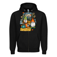Black farm truck autumn gnomes Zipper Hoodie - RanaPortraitStore