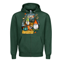 Sports Green farm truck autumn gnomes Zipper Hoodie - RanaPortraitStore