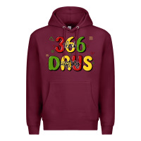 Burgundy 366 days black history Premium Hoodie - MaliasSmallBusiness