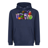 Navy halloween coffee cups Heavyweight Hoodie - AdoDesignShop
