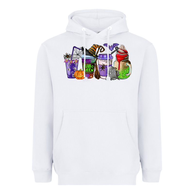 Halloween Coffee Cups Heavyweight Hoodie by AdoDesignShop | Teevron