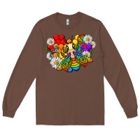 Chestnut pride bee with daisy lgbtq Long Sleeve Tee - texasbilliewilder