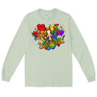 Matcha pride bee with daisy lgbtq Long Sleeve Tee - texasbilliewilder