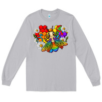 Moon Dust pride bee with daisy lgbtq Long Sleeve Tee - texasbilliewilder